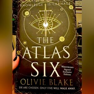 The Atlas Six Signed Waterstones Ed Gorgeous sprayed edges Olivie Blake New
